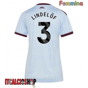 Aston Villa Victor Lindelof #3 Terza Maglia Femmina 2026-27 Manica Corta